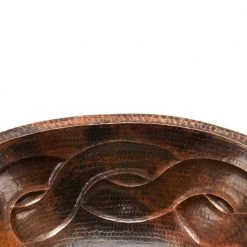 Premier Copper Products Under-Counter Oval Braid Hammered Copper Bathroom Sink in Oil Rubbed Bronze -Bathroom Sinks Sales oil rubbed bronze premier copper products undermount bathroom sinks lo19fbddb 4f 1000