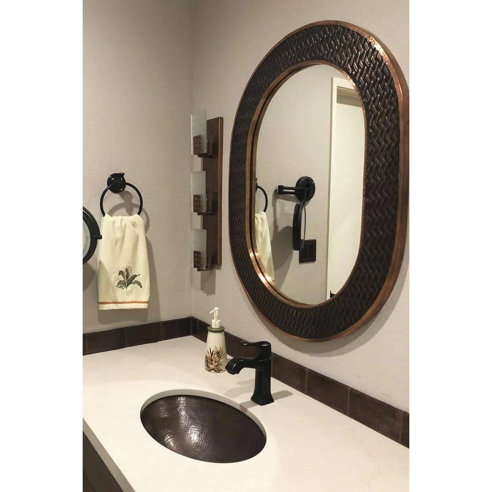 Premier Copper Products Under-Counter Oval Hammered Copper Bathroom Sink in Oil Rubbed Bronze 10 Premier Copper Products Under-Counter Oval Hammered Copper Bathroom Sink in Oil Rubbed Bronze - Image 8
