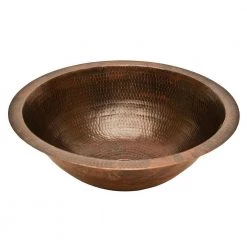Premier Copper Products Under-Counter Round Hammered Copper Bathroom Sink in Oil Rubbed Bronze 9 Premier Copper Products Under-Counter Round Hammered Copper Bathroom Sink in Oil Rubbed Bronze -Bathroom Sinks Sales oil rubbed bronze premier copper products undermount bathroom sinks lr17fdb 1f 1000