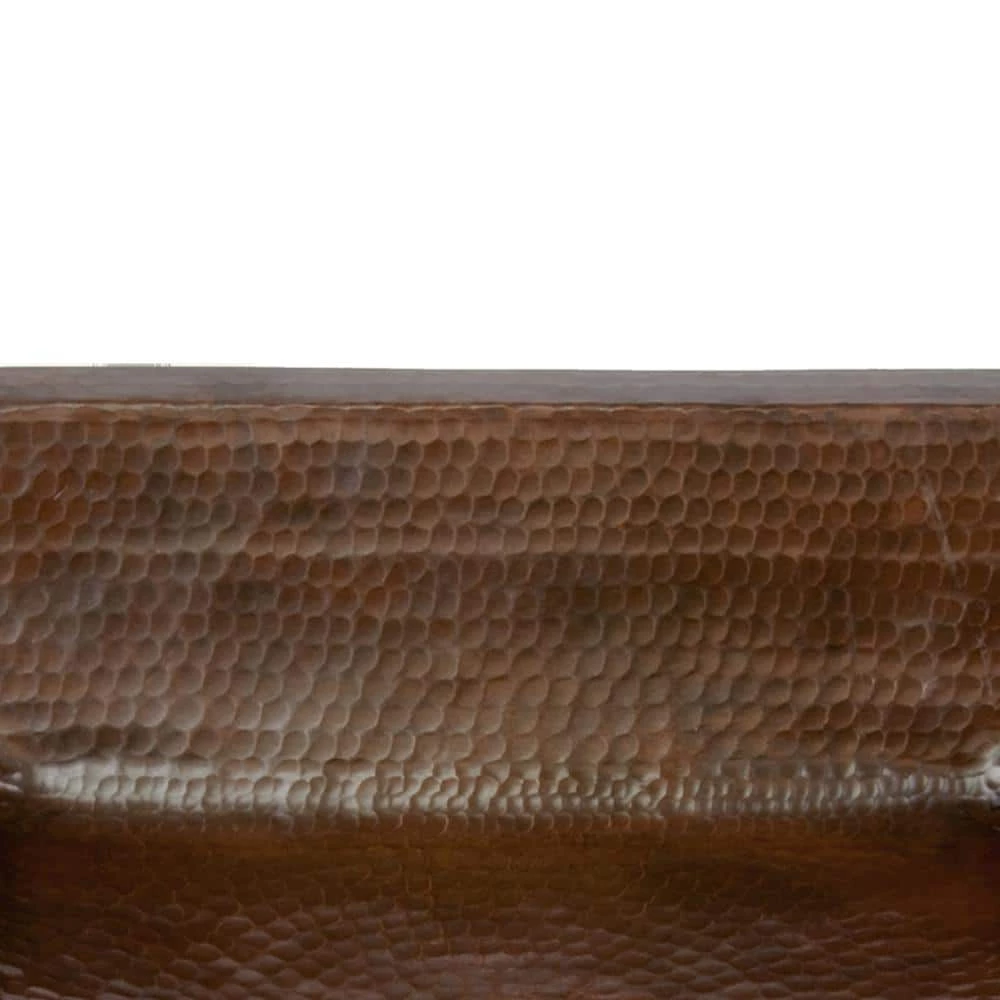 Premier Copper Products Under-Counter Rectangle Hammered Copper Bathroom Sink in Oil Rubbed Bronze 5 Premier Copper Products Under-Counter Rectangle Hammered Copper Bathroom Sink in Oil Rubbed Bronze - Image 3