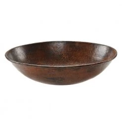 Premier Copper Products Oval Wired Rimmed Hammered Copper Vessel Sink in Oil Rubbed Bronze -Bathroom Sinks Sales oil rubbed bronze premier copper products vessel sinks vo17wdb 1f 1000