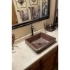 Premier Copper Products Rectangle Skirted Hammered Copper Vessel Sink in Oil Rubbed Bronze
