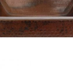 Premier Copper Products Rectangle Skirted Hammered Copper Vessel Sink in Oil Rubbed Bronze -Bathroom Sinks Sales oil rubbed bronze premier copper products vessel sinks vrec19skdb 4f 1000