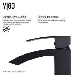 VIGO Glass Rectangular Vessel Bathroom Sink in Onyx Gray with Duris Faucet and Pop-Up Drain in Matte Black -Bathroom Sinks Sales onyx vigo vessel sinks vgt1701 4f 1000