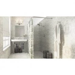 Unbranded Console Table Combo in White with Metal Legs in Polished Chrome -Bathroom Sinks Sales polished chrome console sinks yvpb1361st 76 1000