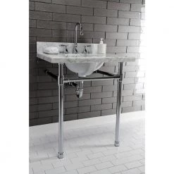 Kingston Brass Dreyfuss Stainless Steel Console Sink Legs in Polished Chrome 17 Kingston Brass Dreyfuss Stainless Steel Console Sink Legs in Polished Chrome -Bathroom Sinks Sales polished chrome kingston brass console sinks hvpb2218331 31 1000