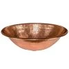 Premier Copper Products Drop-In Oval Hammered Copper 17 in. Bathroom Sink in Polished Copper -Bathroom Sinks Sales polished copper premier copper products drop in bathroom sinks lo17rpc 64 1000