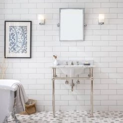 Water Creation Embassy 30 in. Brass Wash Stand Legs with Polished Nickel Connectors -Bathroom Sinks Sales polished nickel pvd water creation console sinks eb30a 0500 44 1000