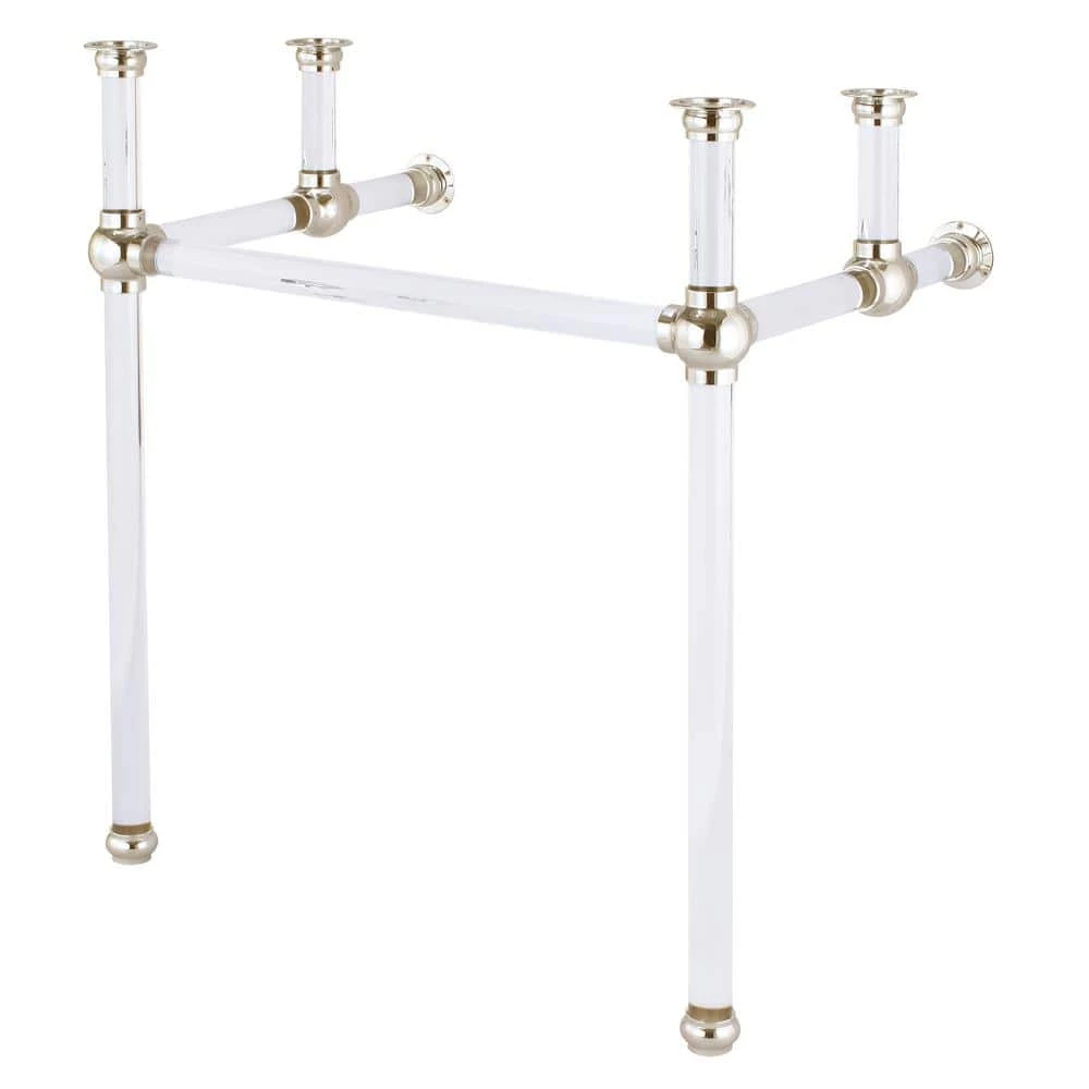 Water Creation Empire 30 in. Acrylic Wash Stand Legs with Polished Nickel Connectors 3 Water Creation Empire 30 in. Acrylic Wash Stand Legs with Polished Nickel Connectors
