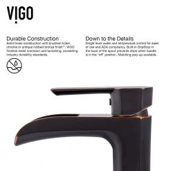 VIGO Glass Round Vessel Bathroom Sink in Russet Brown with Niko Faucet and Pop-Up Drain in Antique Rubbed Bronze 26 VIGO Glass Round Vessel Bathroom Sink in Russet Brown with Niko Faucet and Pop-Up Drain in Antique Rubbed Bronze -Bathroom Sinks Sales russet vigo vessel sinks vgt1077 44 1000