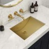 Ruvati Ariaso 18 in. Bathroom Sink Undermount Gold Polished Brass Stainless Steel