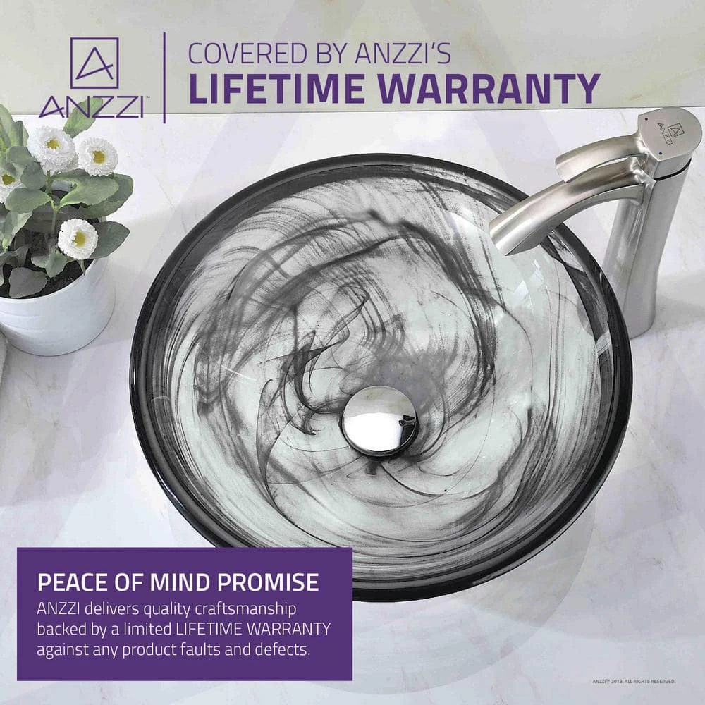 ANZZI Mezzo Series Vessel Sink with Pop-Up Drain in Slumber Wisp 7 ANZZI Mezzo Series Vessel Sink with Pop-Up Drain in Slumber Wisp - Image 5