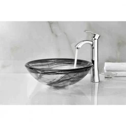 ANZZI Mezzo Series Vessel Sink with Pop-Up Drain in Slumber Wisp 22 ANZZI Mezzo Series Vessel Sink with Pop-Up Drain in Slumber Wisp -Bathroom Sinks Sales slumber wisp anzzi vessel sinks ls az054 1f 1000