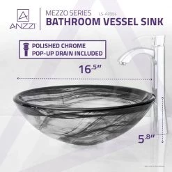 ANZZI Mezzo Series Vessel Sink with Pop-Up Drain in Slumber Wisp 15 ANZZI Mezzo Series Vessel Sink with Pop-Up Drain in Slumber Wisp -Bathroom Sinks Sales slumber wisp anzzi vessel sinks ls az054 40 1000