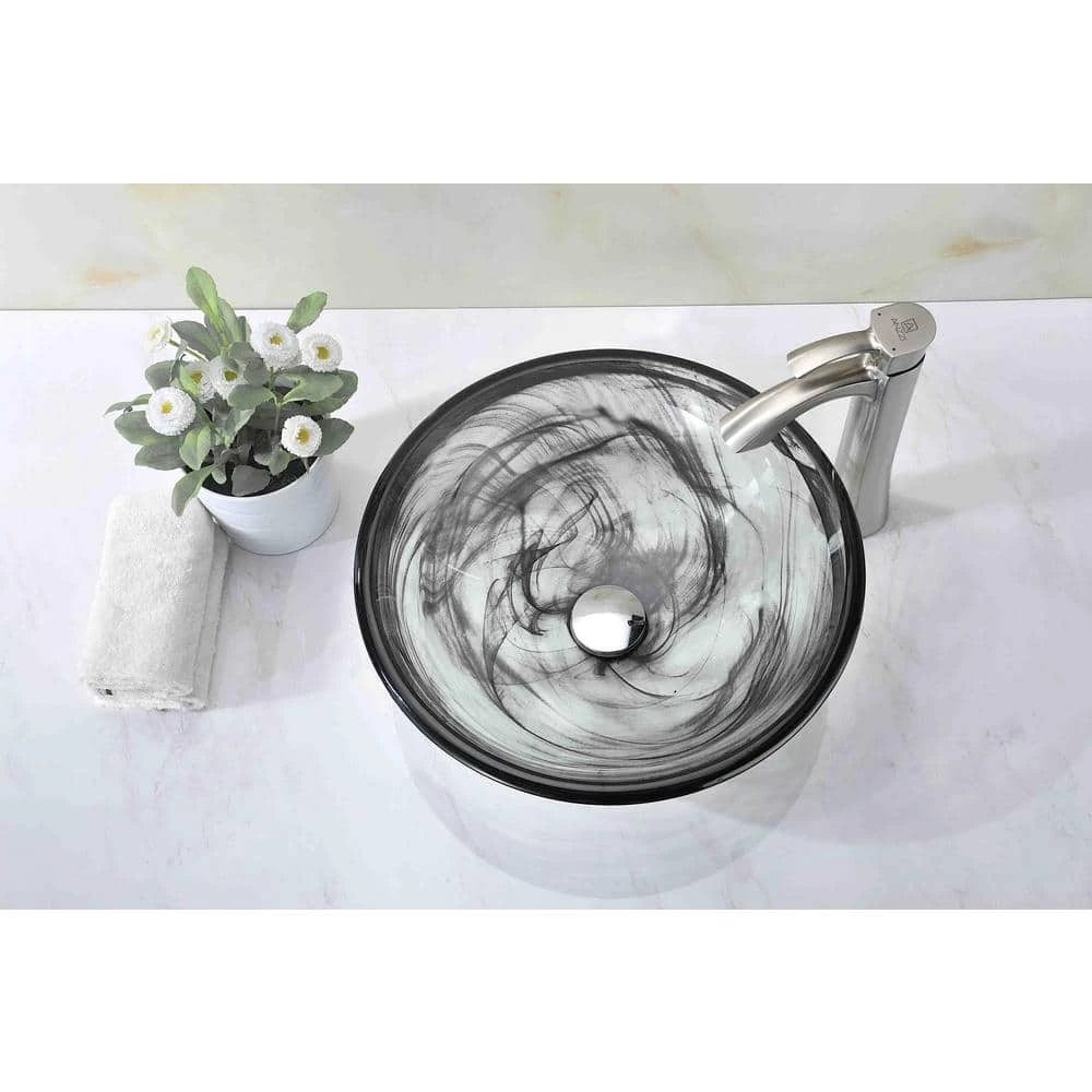 ANZZI Mezzo Series Vessel Sink with Pop-Up Drain in Slumber Wisp 11 ANZZI Mezzo Series Vessel Sink with Pop-Up Drain in Slumber Wisp - Image 9