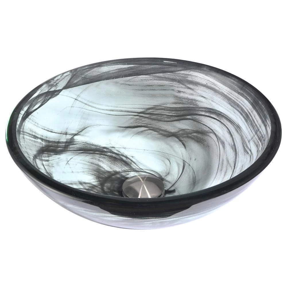 ANZZI Mezzo Series Vessel Sink with Pop-Up Drain in Slumber Wisp 3 ANZZI Mezzo Series Vessel Sink with Pop-Up Drain in Slumber Wisp