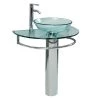Fresca Attrazione 28.75 in. Modern Stainless Steel Pedestal with Clear Glass Vessel Sink 2 Fresca Attrazione 28.75 in. Modern Stainless Steel Pedestal with Clear Glass Vessel Sink -Bathroom Sinks Sales stainless steel fresca pedestal sinks cmb1060 v 64 1000