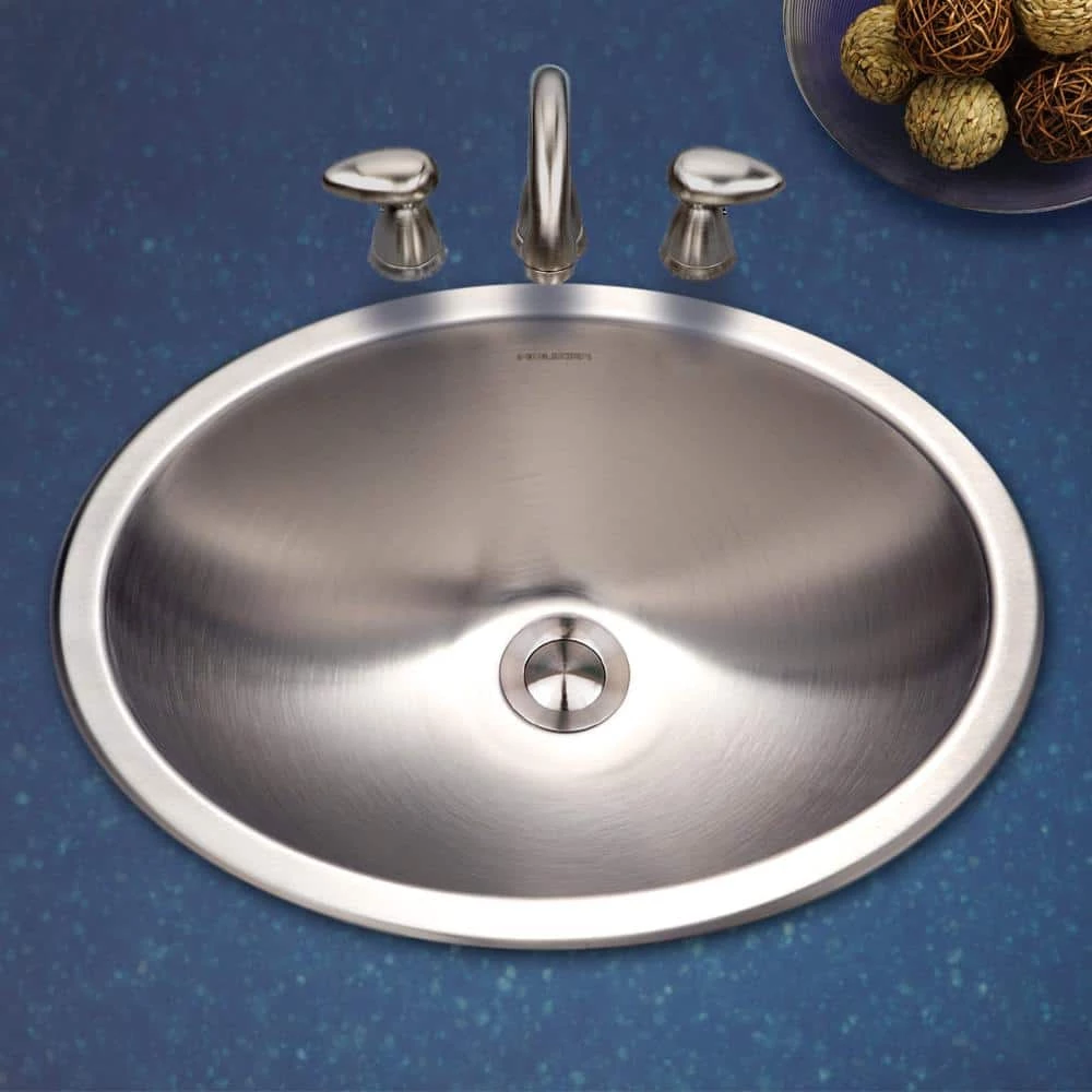 HOUZER Opus Series 13.6 in. Top Mount Single Bowl Lavatory Sink in Stainless Steel 4 HOUZER Opus Series 13.6 in. Top Mount Single Bowl Lavatory Sink in Stainless Steel - Image 2