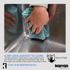 Karran 17.25 in. Bathroom Sink in Stainless Steel -Bathroom Sinks Sales stainless steel karran undermount bathroom sinks uv 1816 e1 1000