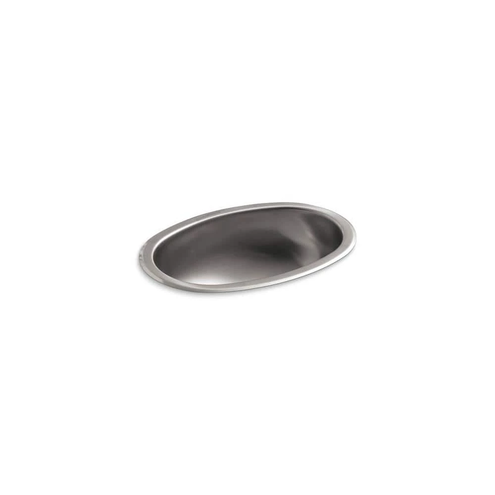 KOHLER Bolero Undermount Stainless Steal Bathroom Sink with Satin Finish in Stainless-Steel 3 KOHLER Bolero Undermount Stainless Steal Bathroom Sink with Satin Finish in Stainless-Steel