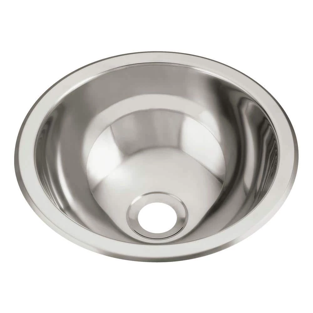 STERLING Drop-in Round Bathroom Sink in Stainless Steel 3 STERLING Drop-in Round Bathroom Sink in Stainless Steel