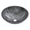 VIGO Glass Round Vessel Bathroom Sink in Titanium Gray -Bathroom Sinks Sales titanium vigo vessel sinks vg07050 64 1000