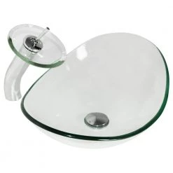 Taholi 6.3 in. Above Glass Sink Basin in Transparent