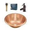 SINKOLOGY Born All-in-One Undermount or Drop-In Bathroom Sink in Unfinished Copper with Pfister Faucet and Grid Drain 2 SINKOLOGY Born All-in-One Undermount or Drop-In Bathroom Sink in Unfinished Copper with Pfister Faucet and Grid Drain -Bathroom Sinks Sales unfinished naked copper sinkology drop in bathroom sinks sb204 16nu f042 64 1000
