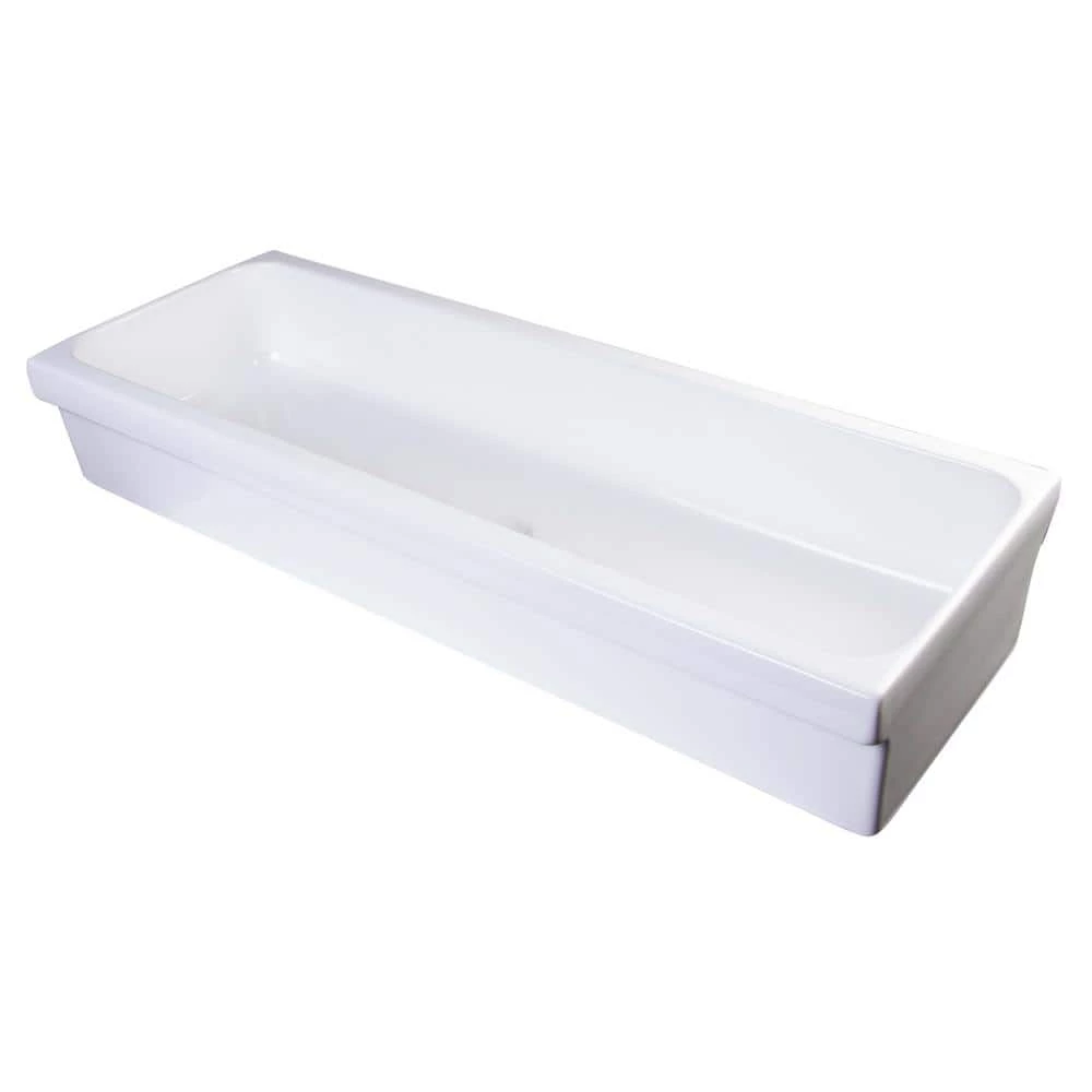 ALFI BRAND 48 in. Trough Vessel Sink Basin in White 7 ALFI BRAND 48 in. Trough Vessel Sink Basin in White - Image 5