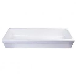 ALFI BRAND 48 in. Trough Vessel Sink Basin in White 15 ALFI BRAND 48 in. Trough Vessel Sink Basin in White -Bathroom Sinks Sales white alfi brand drop in bathroom sinks ab48tr fa 1000