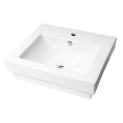 ALFI BRAND 23.63 in. Drop In Bathroom Sink in White -Bathroom Sinks Sales white alfi brand drop in bathroom sinks abc701 31 1000