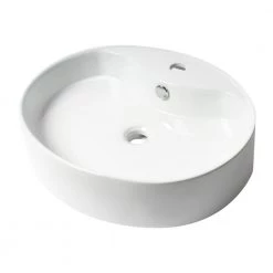 ALFI BRAND 22 in. Above Mount Porcelain Oval Vessel Sink in White -Bathroom Sinks Sales white alfi brand vessel sinks abc910 31 1000