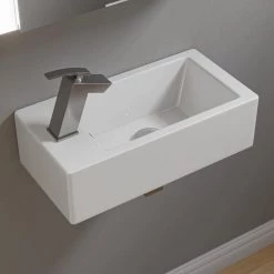 ALFI BRAND Wall-Mounted Bathroom Sink in White -Bathroom Sinks Sales white alfi brand wall mount sinks abc116 31 1000