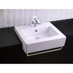American Standard Boxe 19.75 in. Center Hole Only Countertop Bathroom Sink in White -Bathroom Sinks Sales white american standard drop in bathroom sinks 0342001 020 1f 1000