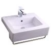 American Standard Boxe 19.75 in. Center Hole Only Countertop Bathroom Sink in White -Bathroom Sinks Sales white american standard drop in bathroom sinks 0342001 020 64 1000