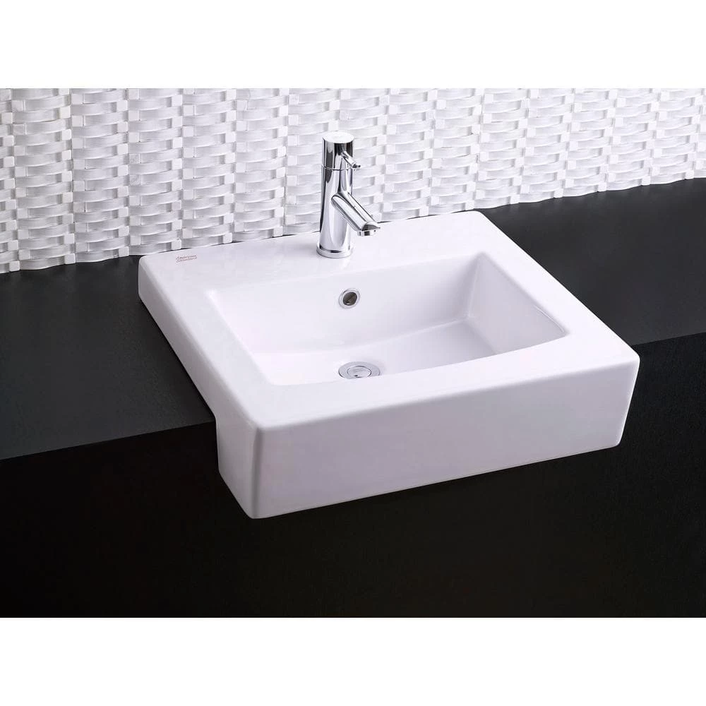 American Standard Boxe 19.75 in. Center Countertop Bathroom Sink in White 4 American Standard Boxe 19.75 in. Center Countertop Bathroom Sink in White - Image 2