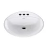 American Standard Aqualyn Less Overflow Countertop Bathroom Sink with 4 in. Faucet Holes in White -Bathroom Sinks Sales white american standard drop in bathroom sinks 0476928 020 64 1000