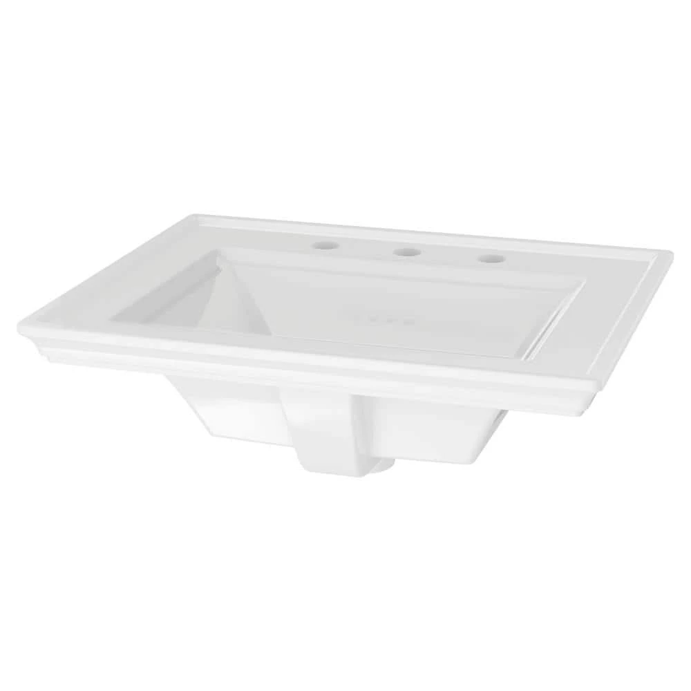 American Standard Town Square S 8 in. Faucet Hole 24 in. Countertop Bathroom Sink in White 5 American Standard Town Square S 8 in. Faucet Hole 24 in. Countertop Bathroom Sink in White - Image 3