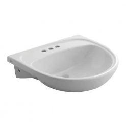 American Standard Mezzo Drop-In Semi-Countertop Bathroom Sink with 4 in. Center in White