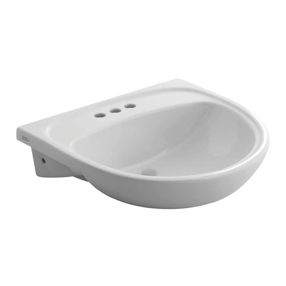 American Standard Mezzo Drop-In Semi-Countertop Bathroom Sink with 4 in. Center in White 3 American Standard Mezzo Drop-In Semi-Countertop Bathroom Sink with 4 in. Center in White