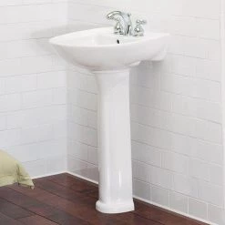 American Standard Cadet Pedestal Combo Bathroom Sink with 8 in. Faucet Centers in White 9 American Standard Cadet Pedestal Combo Bathroom Sink with 8 in. Faucet Centers in White -Bathroom Sinks Sales white american standard pedestal sinks 0236 811 020 31 1000