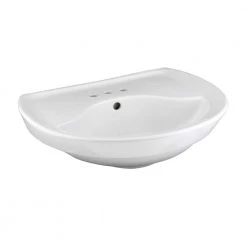 American Standard Ravenna Pedestal Sink Basin with 4 in. Faucet Centers in White