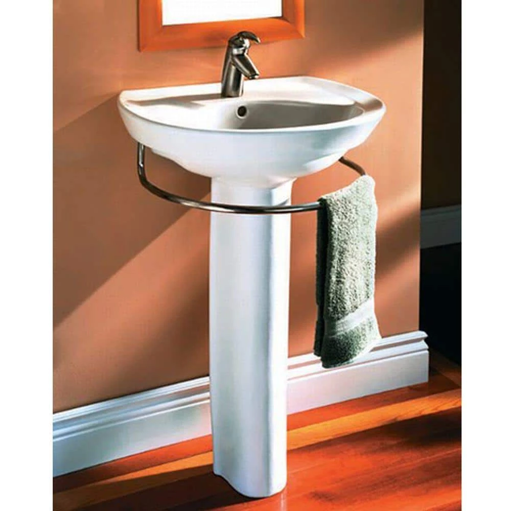 American Standard Ravenna Pedestal Combo Bathroom Sink with Center Hole Only in White 4 American Standard Ravenna Pedestal Combo Bathroom Sink with Center Hole Only in White - Image 2