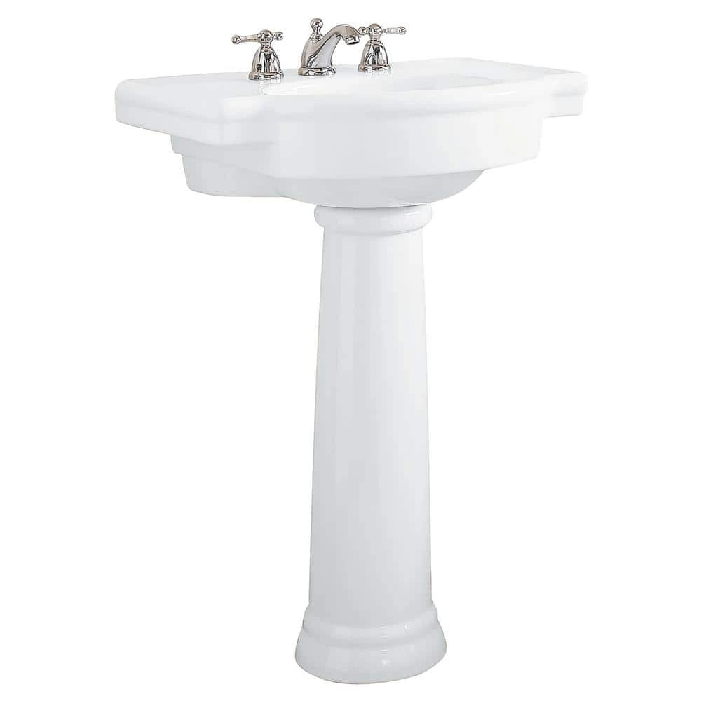 American Standard Retrospect Pedestal Combo Bathroom Sink in White 3 American Standard Retrospect Pedestal Combo Bathroom Sink in White