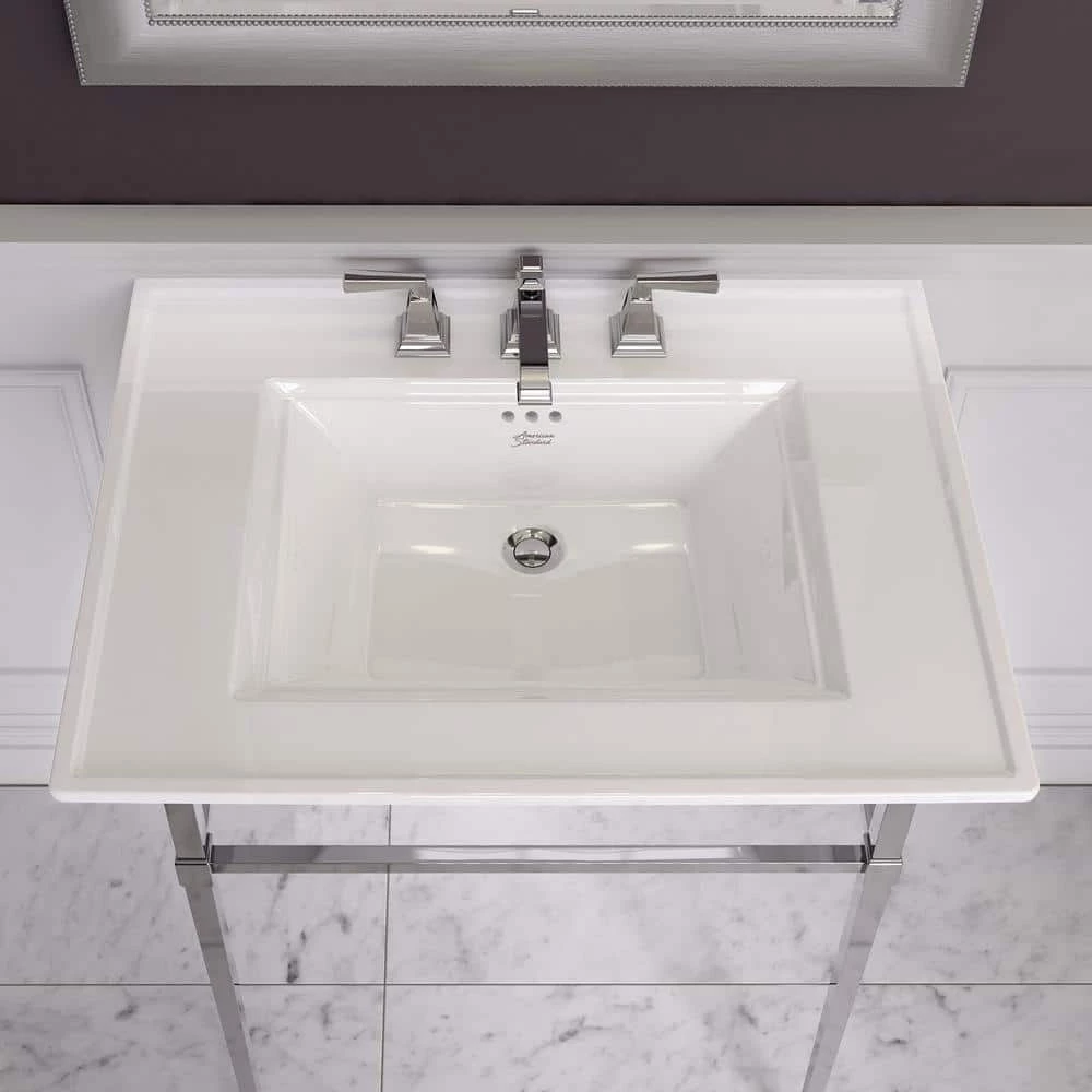 American Standard Town Square S 8 in. Widespread Pedestal Sink Basin in White 5 American Standard Town Square S 8 in. Widespread Pedestal Sink Basin in White - Image 3