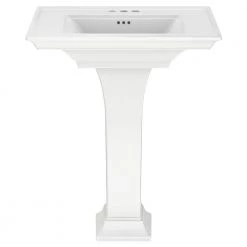 American Standard Town Square S 4 in. Faucet Hole Pedestal Sink in White