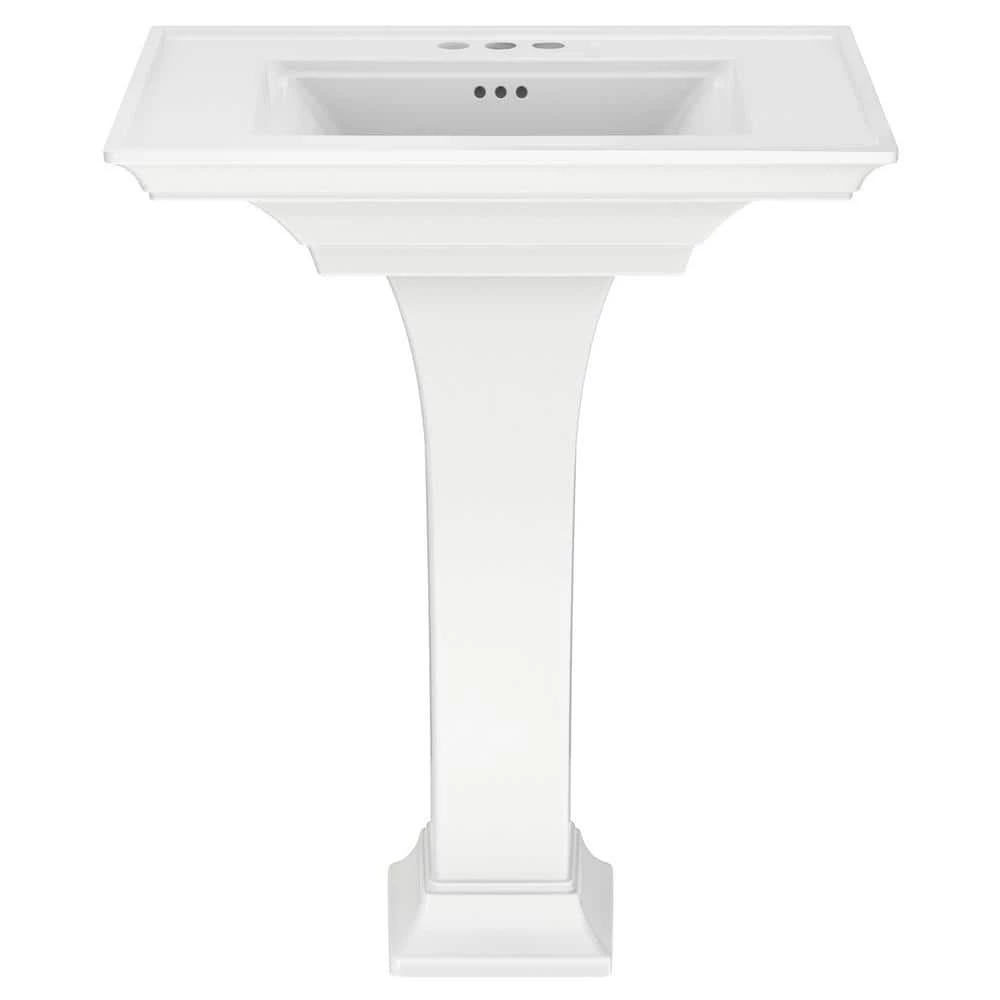 American Standard Town Square S 4 in. Faucet Hole Pedestal Sink in White 3 American Standard Town Square S 4 in. Faucet Hole Pedestal Sink in White