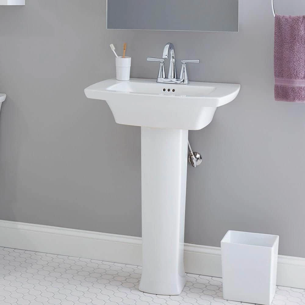 American Standard Edgemere 4 in. Pedestal Sink Basin in White 5 American Standard Edgemere 4 in. Pedestal Sink Basin in White - Image 3