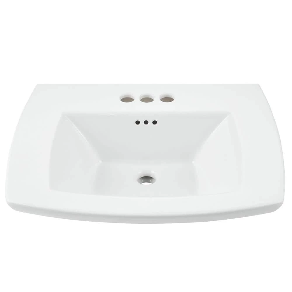 American Standard Edgemere 4 in. Pedestal Sink Basin in White 3 American Standard Edgemere 4 in. Pedestal Sink Basin in White