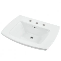 American Standard Edgemere 8 in. Pedestal Sink Basin in White -Bathroom Sinks Sales white american standard pedestal sinks 0445008 020 4f 1000